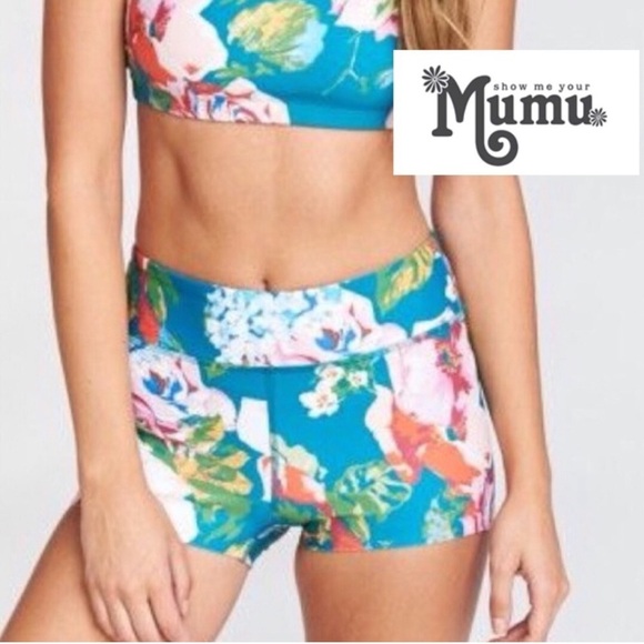 Show Me Your Mumu Activewear Shorts Floral - Picture 1 of 7